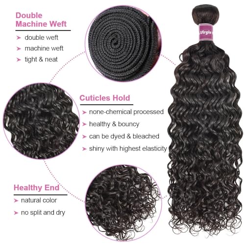 Brazilian Water Wave Hair Bundles 18-22 Inch 100% Human Hair