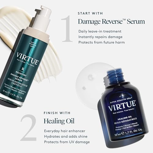 VIRTUE Recovery Hair Serum - Repair & Damage Reversal, 1.7 Fl Oz