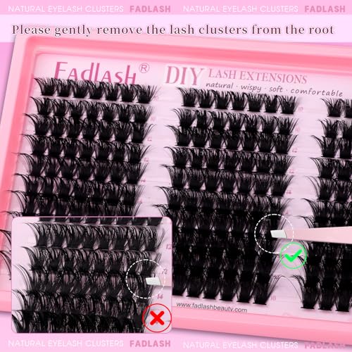 120D Fluffy Eyelash Clusters D Curl DIY Lashes 10-18mm