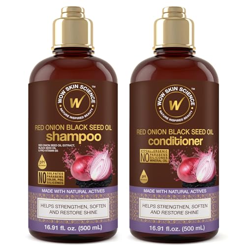 WOW Skin Science Red Onion & Black Seed Hair Shampoo & Conditioner Duo 16.9 oz