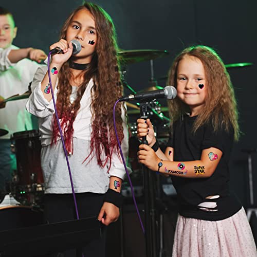 Music Temporary Tattoos for Kids - 288 Pc Disco Party Set