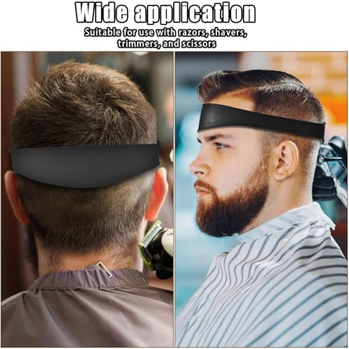 Hair Trimming Guide Bands, Black Silicone Fade Cutting Tool Set