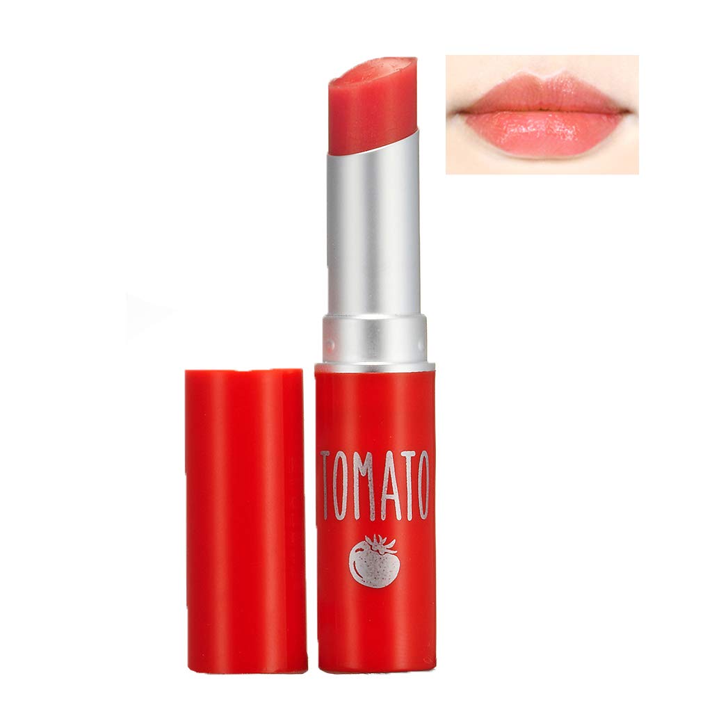 SKINFOOD Tomato Jelly Tint Lip (#03 Orange Tomato) - Moisturizing Tinted Lip Balm with Tomato Extracts, Healthy Looking Long Lasting Natural Lip Makeup - Natural Tinted Lip Balm - Lip Balm with Color