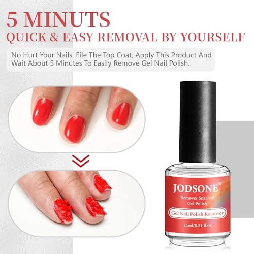 Gel Nail Remover 15ml No Soak with Cuticle Pusher & File
