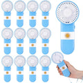 Argentina Flag Handheld Fans 12-Pack with Lanyards