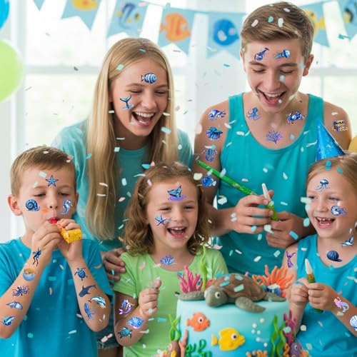 Ocean Temporary Tattoos for Kids - Under The Sea Party Favors