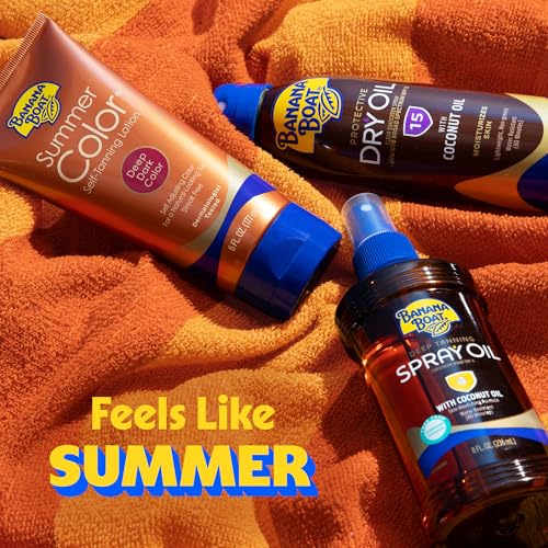 Banana Boat Deep Tanning Spray Oil SPF 4 8oz - Pack of 2
