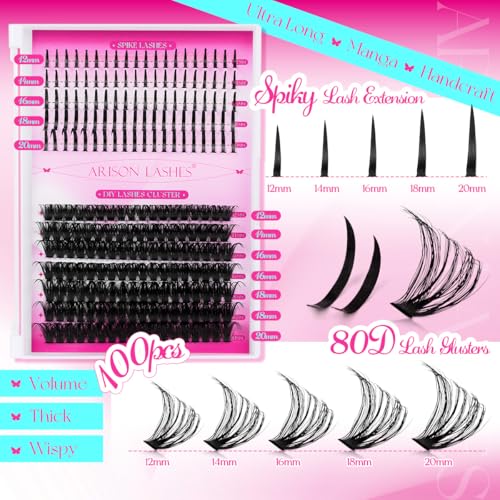 80D Manga Spiky Cluster Lashes 12-20mm Volume