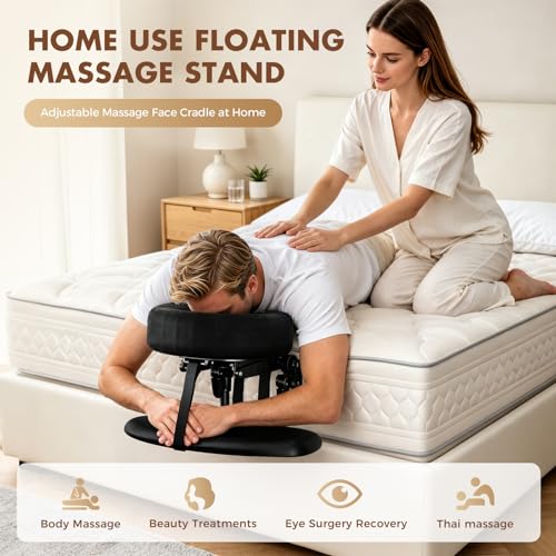 Adjustable Massage Headrest for Bed with Memory Foam Pillow