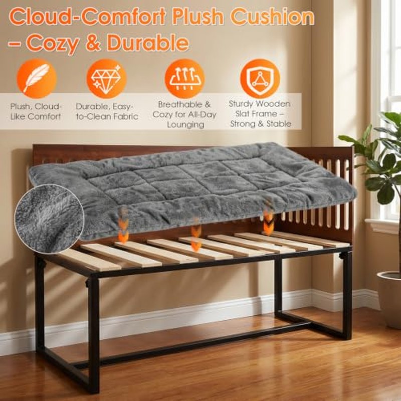 Adjustable Height Bedside Dog Bed for Small to Medium Dogs - TIEBOLA