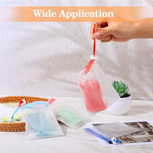 10 Pcs Mesh Soap Bags with Drawstring – Foaming Net for Bar Soap