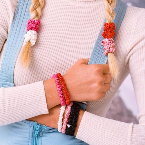 slip Skinny Scrunchies in Holiday Cracker Packaging: Anti-Crease, Anti-Breakage Slipsilk¢â Design Protects Delicate Hair | Includes 10 Pure Silk Scrunchies, Jean