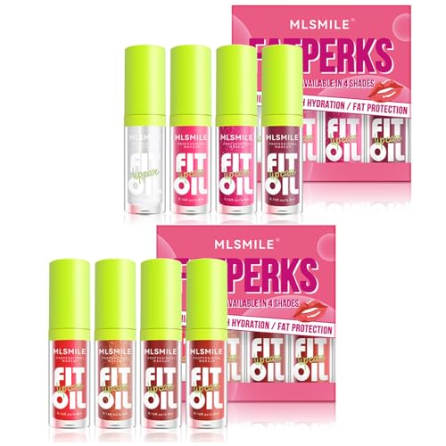 VolksRose 8pcs Lip Gloss Oil Set - Hydrating Plumping Lip Glow