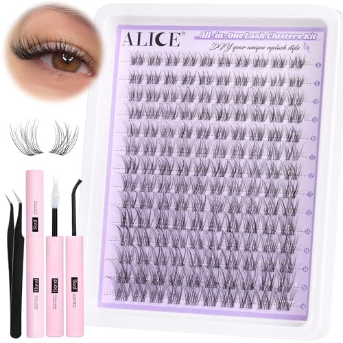 ALICE Lash Clusters Kit - Natural Wispy Extensions 140pcs