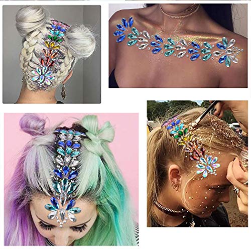 Rhinestone Festival Body Jewels Hair Gems Stickers 2-Pack