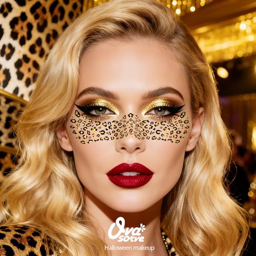 Cheetah Freckles Temporary Face Tattoo - Waterproof Leopard Spots (8 Sheets)