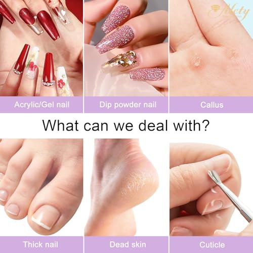 Electric Nail Drill Kit for Acrylic & Gel Nails - Portable Efile Manicure Tools with Gold Drill Bits