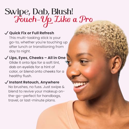 M2U NYC Coral Cream Blush Stick – 3-in-1 Cheeks, Lips & Eyes