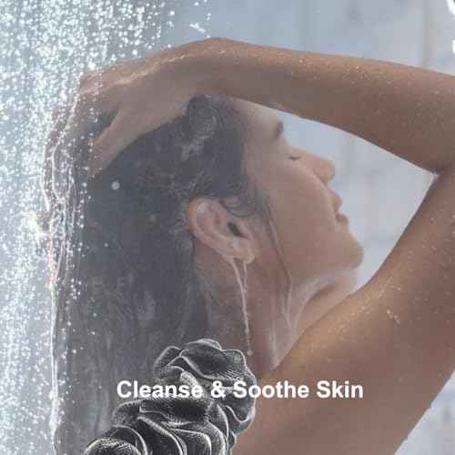 SHOWER BOUQUET Loofah-Charcoal Back-Scrubber 2-Pack // Long-Handle Bath-Sponge Brush/Extra Large Soft Mesh Loofa-Lufa-Loufa for Men & Women - Exfoliate with Full Pure Cleanse in Bathing Accessories