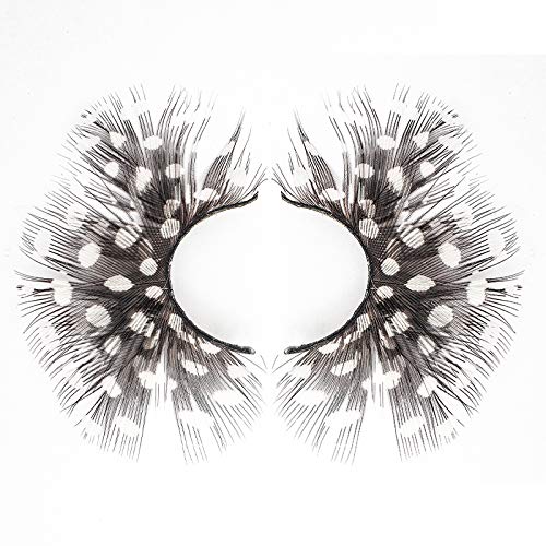 Dorisue Party Feather Eyelashes Fright Night Sexy leopard print Tiger Fake Eyelashes Party Cosplay Costume Feather False Eye Lashes dramatic design