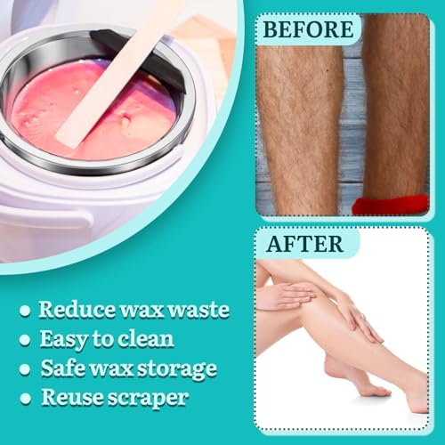 BBTO 1 Pcs Wax Pot Wax Melt Warmer Replacement Inner Pot Liner 14oz Metal Tin 4'' Portable Hair Removal Waxing Bowl Container for 500 ml Hair Removal Machine