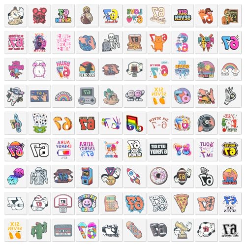 90 PCS 6 7 Temporary Tattoo Stickers Party Supplies