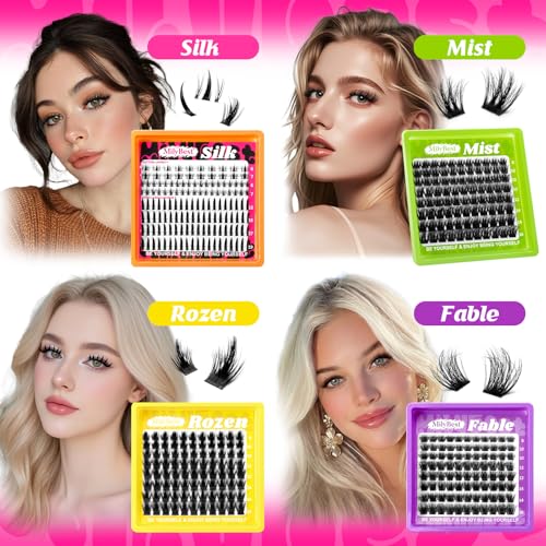 MilyBest Fable Lash Clusters - 88pc DIY Eyelash Extensions 8-16mm