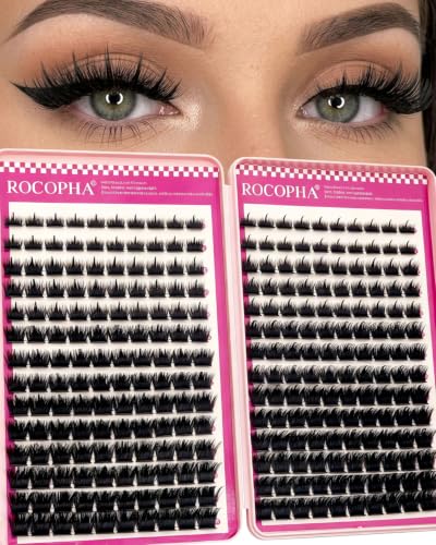 Rocopha Lash Clusters 5D Volume 9-16mm Spiky Dramatic Eyelash Extensions