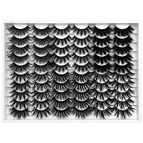 30 Pairs 20MM False Eyelashes Wholesale 6 Styles Mixed Lashes 8D Fluffy Volume Dramatic Faux Mink Eyelashes Pack