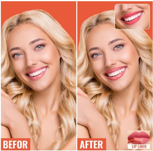 Vevivia Peel Off Lip Stain 2-in-1 Liner, Long-Lasting Waterproof