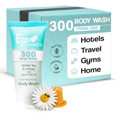 Eco Botanics Travel-Size Hotel Body Wash Soap, 0.85 oz. (Case of 300)