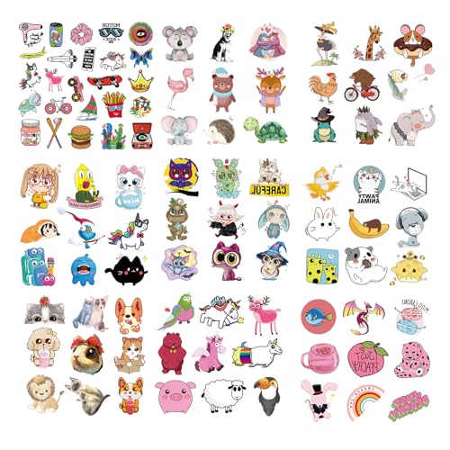 Tattoos for Adults, 9 Sheets Temporary Tattoos Stickers Set for Women and Men, Cartoon Animal Tattoos Party Supplies