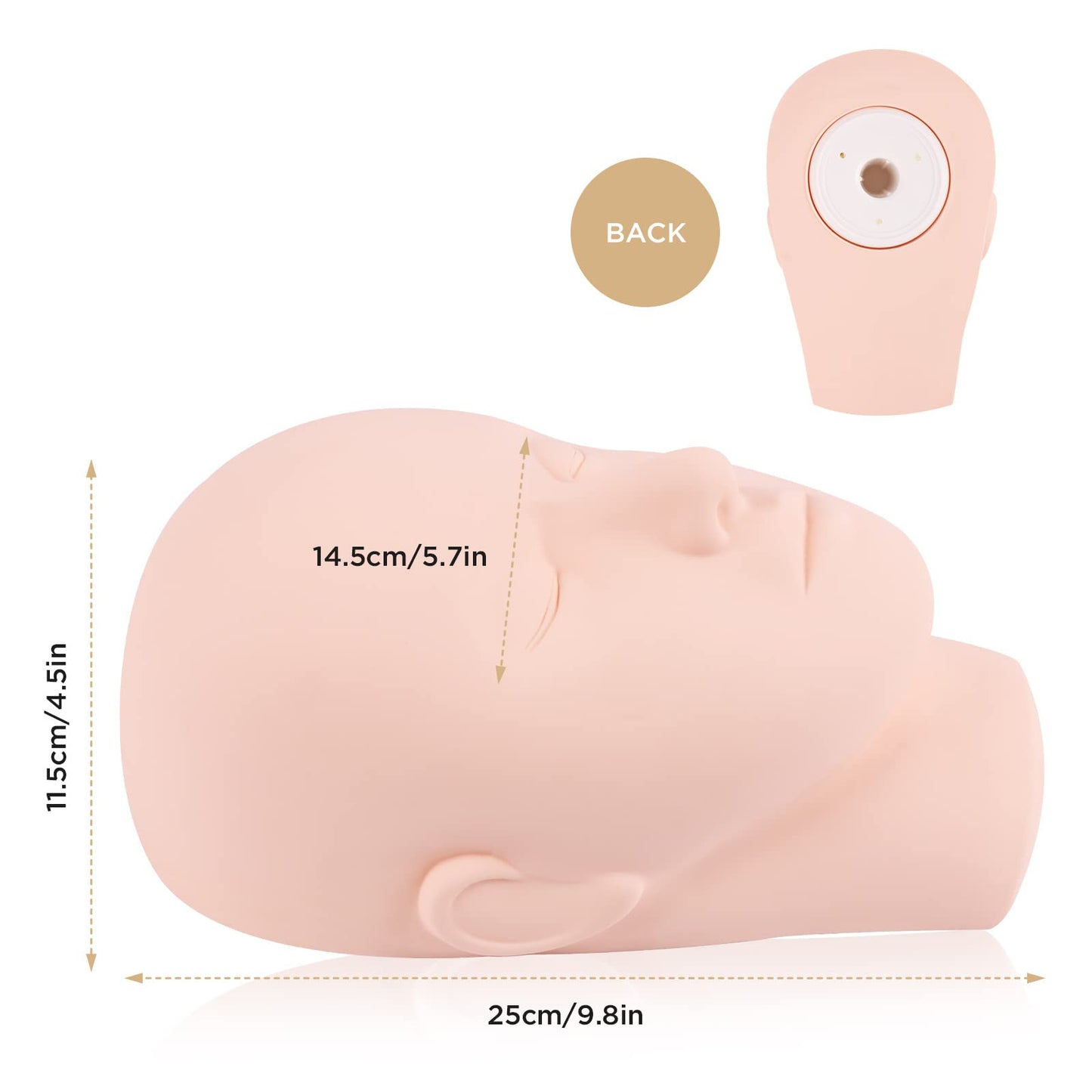 LASHVIEW Lash Mannequin Head, Practice Training Head,for Make Up and Lash Extention,Cosmetology Doll Face Head,Soft-Touch Rubber Practice Head,Easy to Clean by Skincare Essential Oil.