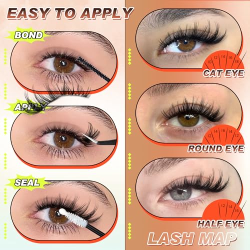Wispy Lash Clusters 10-18MM D-Curl Eyelash Extensions 144Pcs
