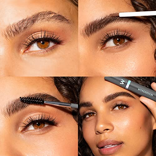 Wonderskin Long Lasting Tinted Eyebrow Gel Dark Brunette - Natural Brow Filler & Volumizer