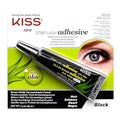 KISS Black Lash Adhesive with Aloe - Latex-Free, Contact Lens Friendly, Secure Hold 0.24oz