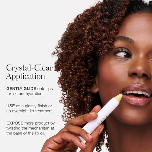 Ogee Sculpted Lip Oil - Lip Stain Made with 100% Organic Coconut Oil, Jojoba Oil, and Vitamin E - Best as Lip Balm or Overnight Lip Treatment - CLEAR (Pack of 2)