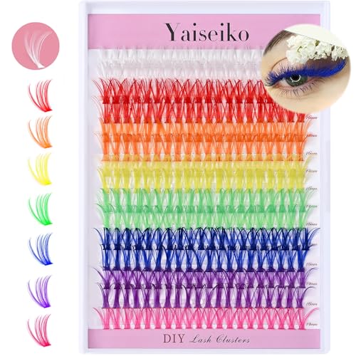 Colored Lash Clusters 300Pcs - 8 Colors D Curl 14mm/16mm