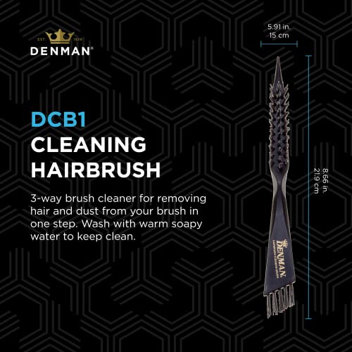 Denman D3 Hair Brush Bundle (7 Row) with Hairbrush Cleaning Brush ? Ultimate Styling & Care for Curly Hair