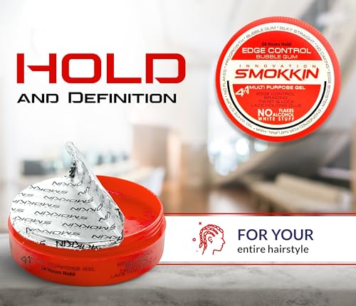 INNOVATION SMOKKIN Strong Hold Hair Gel, Edge Control, Braiding Gel, Locking & Twist Styling Wax, Versatile Styling Locking Gel Applicable To Diverse Hair Types. Delicious Fragrance.