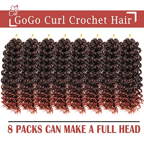 Gogo Curl Crochet Hair 12 Inch - 8 Pack Beach Curl Extensions