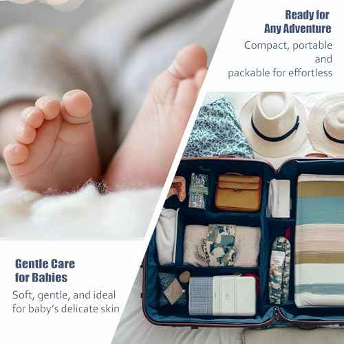 Ourmed Life Face Towels, Thicker Disposable Biodegradable Clean Face Wipes for Sensitive Skin, Lint- free Face Cloths for Makeup Remover, Skincare and Women Cleaning, Dry Wipes, 80 Count Dot Texture