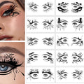 Halloween Eye Shadow Stickers 10 Pairs, Spider Bat Pumpkin 3D Tattoos