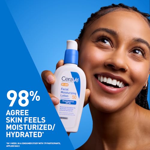 CeraVe AM Facial Moisturizer SPF 50 with Hyaluronic Acid