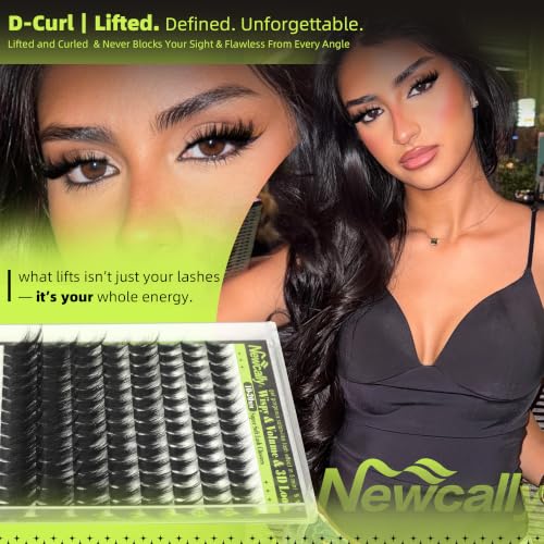 Newcally Mink Lash Clusters D Curl 10-20MM Wispy