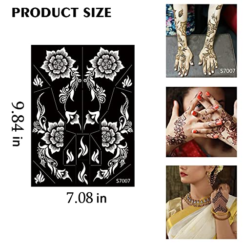 Henna Tattoo Stencils 10 Sheets Indian Arabian Hand Template