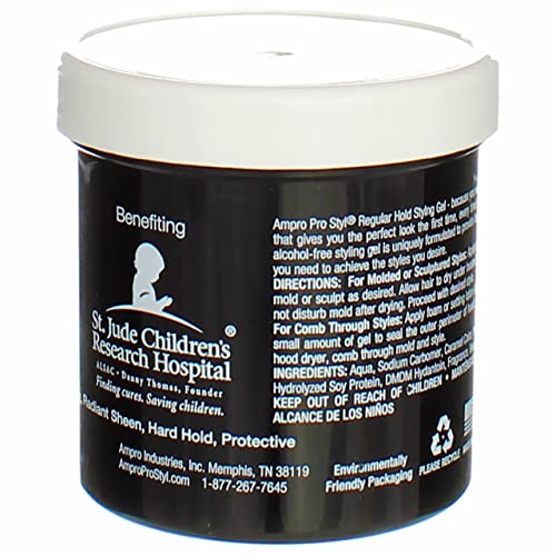 Ampro Pro Styl Clear Ice Protein Styling Gel, Ultra Hold 6 oz (Pack of 2)