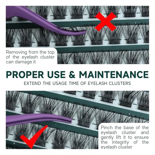 Biodegradable Lash Clusters 10-18mm Wispy Eyelash Extensions 80pcs