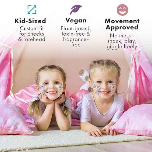 Unicorn Kids Face Masks Skincare Set (20pcs), Organic Vegan & Kid Safe Skin Care Ages 4+, Cute Animal Sheet Masks for Girls, Spa Day, Sleepover, Slumber Party Favors, Stuffs and Gifts for Little Girls