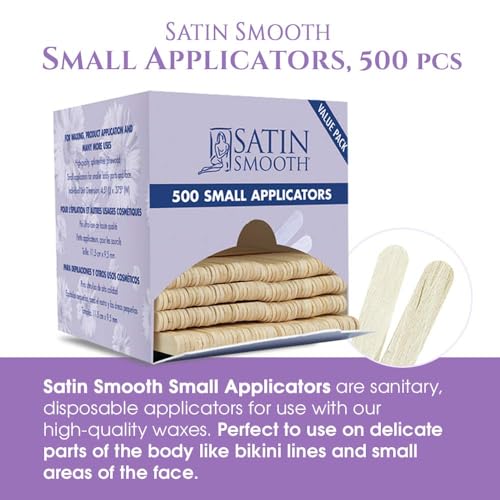 Satin Smooth Hair Waxing Small Applicators, 500 count